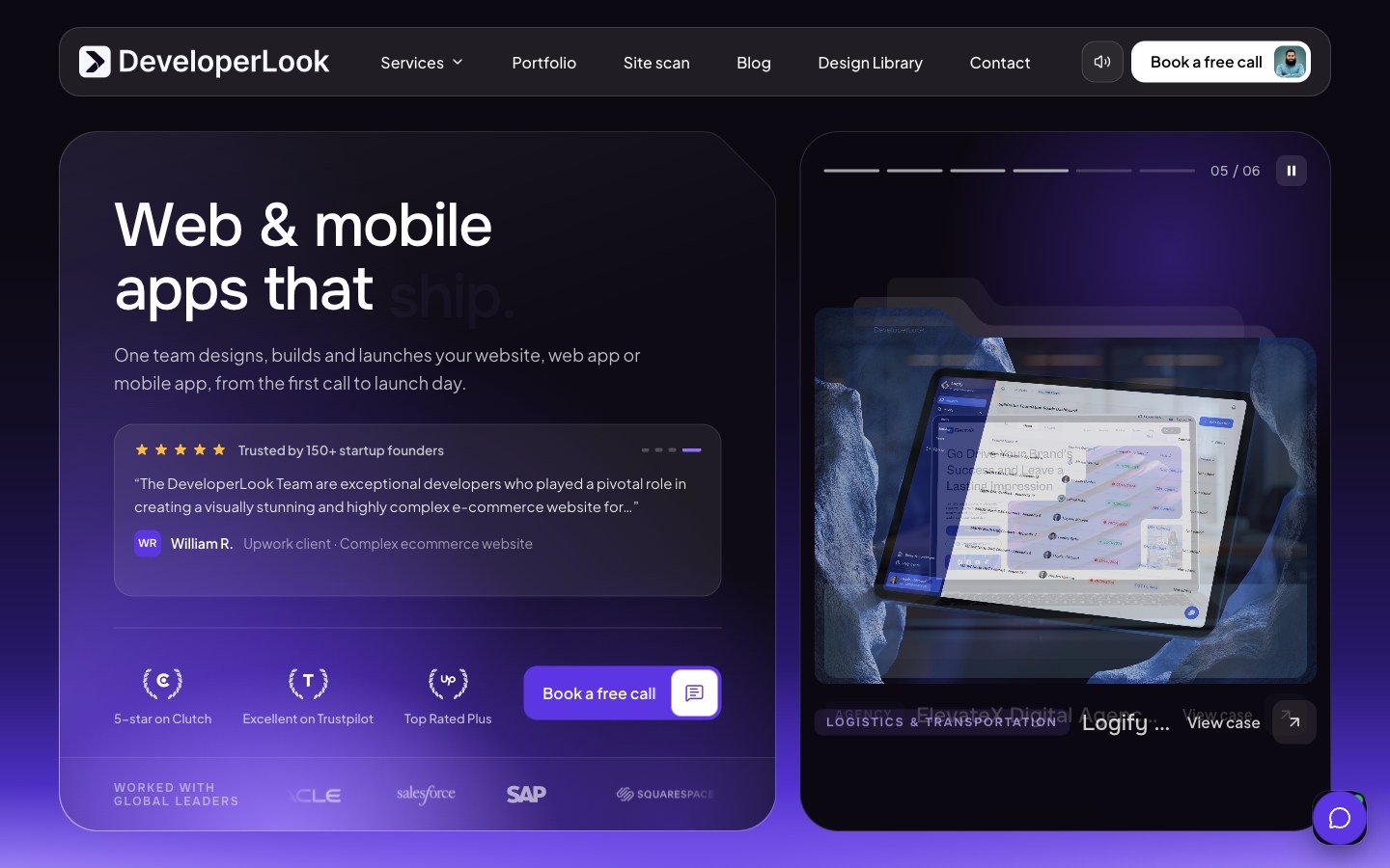 The DeveloperLook website home page